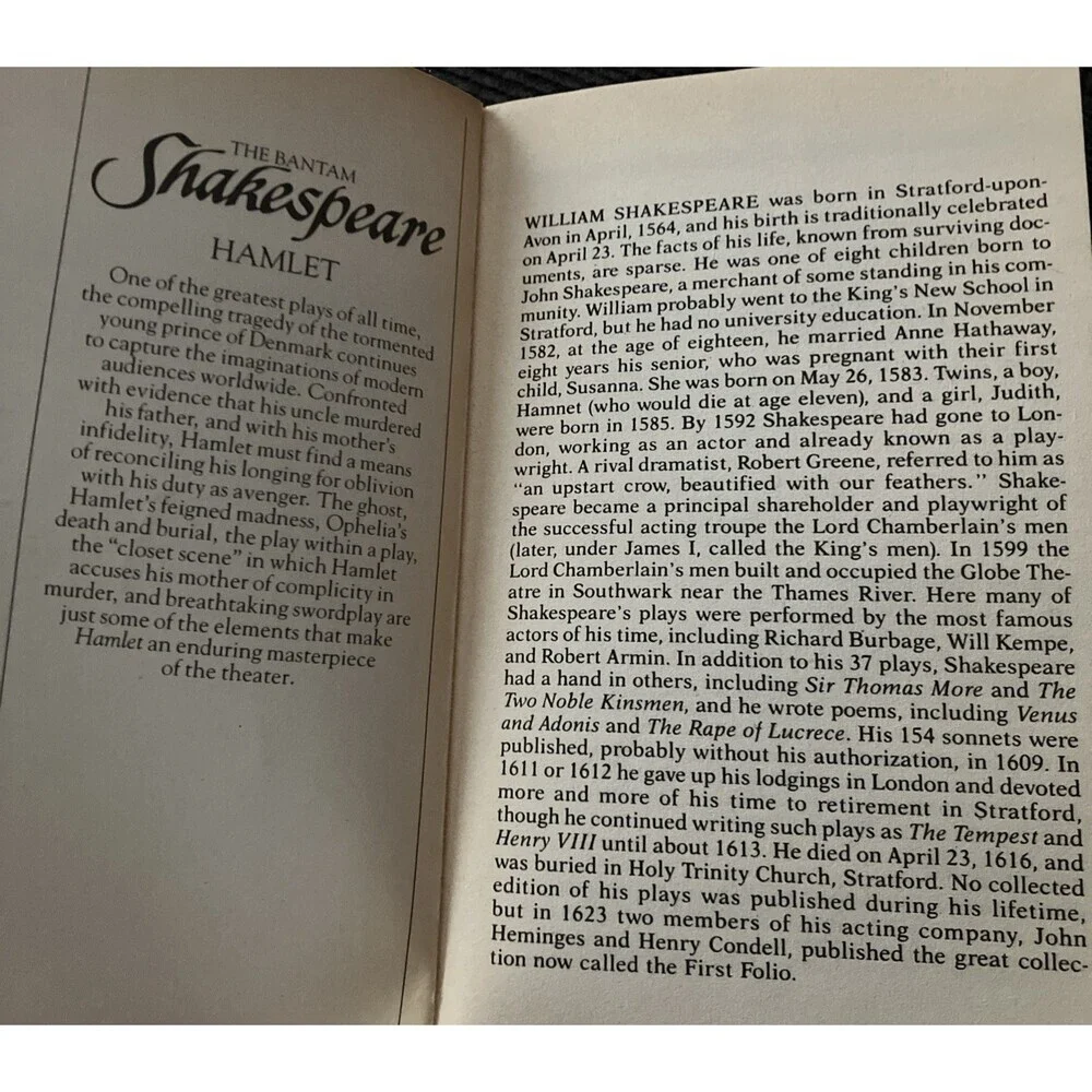 Hamlet by William Shakespeare (1988, Mass Market)